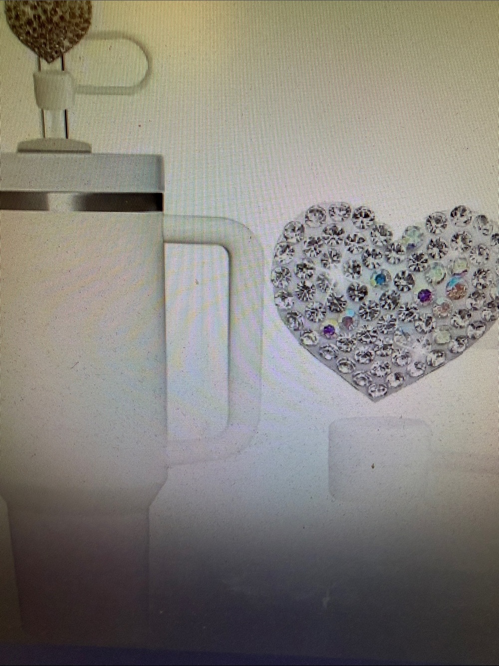 Bling heart straw covers/ cap for tumblers. 🆕 choose color